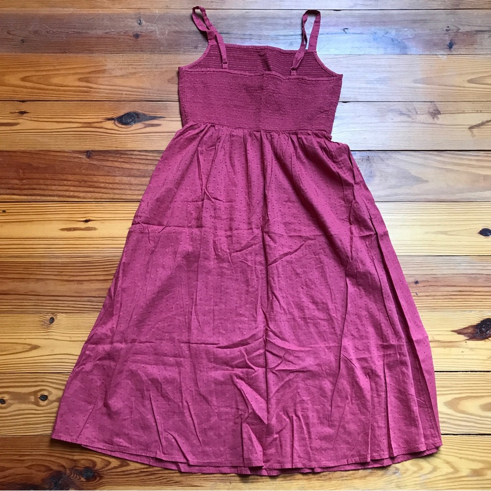Old Navy Red Orange Maxi Smock Dress, EUC, M - Picture 11 of 12